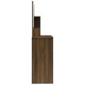 vidaXL Toaletný stolík so zrkadlom hnedý dub 86,5x35x136 cm