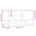 vidaXL TV skrinka čierna 80x34,5x40 cm kompozitné drevo a kov