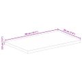 vidaXL Stolová doska 40x20x3,8 cm obdĺžniková, masívne drevo, surové mango
