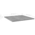 vidaXL Prídavné police 8ks, betónovo sivé 40x40x1,5cm kompozitné drevo