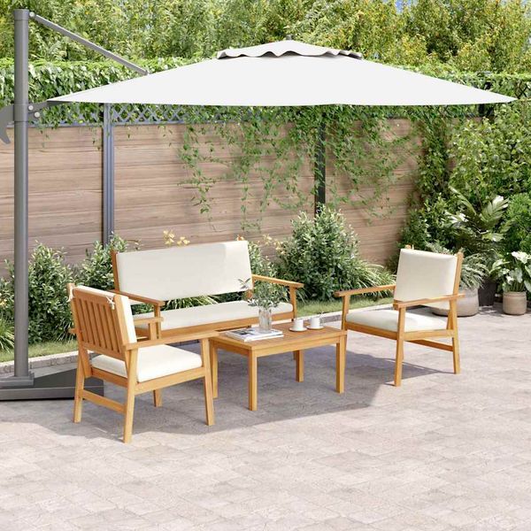 vidaXL Súprava záhradných pohoviek 4 pcs Hnedá 120 x 65,5 x 79 cm