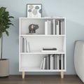 vidaXL Komoda biela 69,5x32,5x90 cm spracované drevo