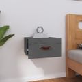 vidaXL Nástenný nočný stolík sivý 40x29,5x22 cm