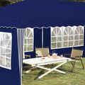 vidaXL Prístrešok na párty 575 x 289 x 245 cm Modrá