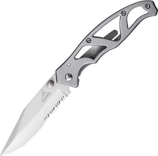 Gerber 22-48447 Paraframe II Part. Serrated vreckový nôž 9 cm, matná, celooceľový