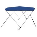 vidaXL Strieška Bimini s 3 oblúkmi, modrá 183x160x137 cm
