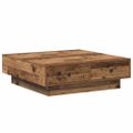 vidaXL Konferenčný stolík Staré drevo 90 x 90 x 28 cm Kompozitné drevo