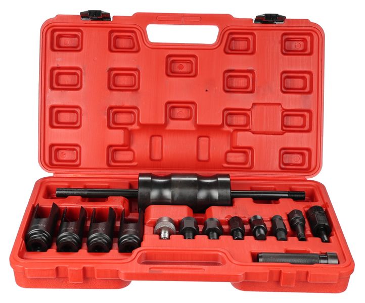 Sada na demontáž vstřikovačů s rázovým kluzným kladivem MECHANIC PULLER SET 1, 14 ks SIXTOL
