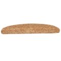 vidaXL Schodové rohože 10 ks 65x21x4 cm béžové, polkruhové, veľké
