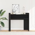 vidaXL Konzolový stolík čierny 100x35x90 cm kompozitné drevo