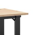 vidaXL Jedálenský stolík v tvare O 50x50x75 cm borovica a oceľ