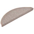 vidaXL Schodové rohože 5 ks 56x17x3 cm svetlohnedé polkruhové