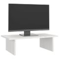 vidaXL Stojan na monitor biely 50x27x15 cm masívna borovica