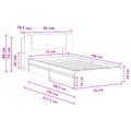 vidaXL Rám postele so skladom Dymový dub 75 x 190 cm Kompozitné drevo