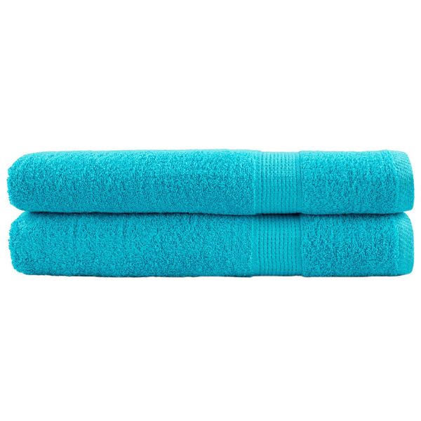 vidaXL Prémiové uteráky do sauny SOLUND 2ks tyrksyové 80x200cm 600g/m2