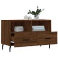 vidaXL TV skrinka hnedý dub 80x36x50 cm spracované drevo