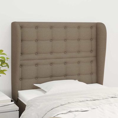 vidaXL Čelo postele so záhybmi sivohnedé 103x23x118/128 cm látka