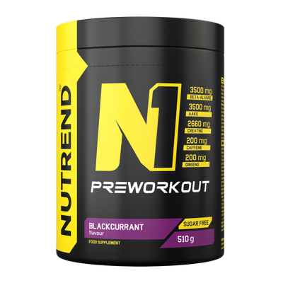 N1 Pre-Workout - Nutrend, čierne ríbezle, 510 g