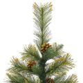 vidaXL Umelý vianočný stromček s pniškami Zelená 120 cm PVC a PE a kov