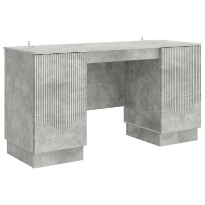 vidaXL Stôl Betónovo sivá 142,5 x 50 x 75 cm Kompozitné drevo