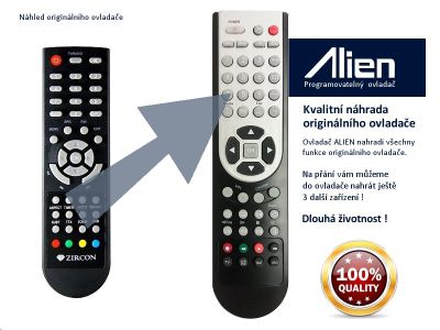Diaľkový ovládač ALIEN STB Zircon FIRE SE
