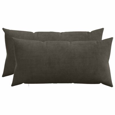 vidaXL Poťah na podložku 2 pcs HEERLEN Antracitová 40 x 80 cm manšestr