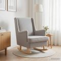 vidaXL Hojdacie kreslo Svetlosivá 62 x 80 x 85 cm Bouclé