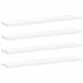 vidaXL Plávajúce nástenné police 4 ks, biele 120x23,5x3,8 cm, MDF