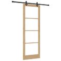 vidaXL Posuvné dvere ORKDAL 83 x 232 cm Prírodná a čierna