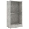 VidaXL Knižnica Concrete Grey 40x24x75 cm Engineered Wood