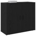 vidaXL Servírovacia skriňa Čierny dub 80 x 33 x 70 cm Kompozitné drevo