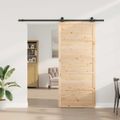 vidaXL Posuvné dvere 80 x 208 cm Borovicový masív Prírodná