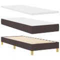 vidaXL LED box s pružinami s LED pásikmi Tmavohnedá 80 x 200 cm látka