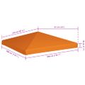 vidaXL Strieška na altánok 310 g/m², 3x3 m, oranžová