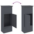vidaXL Schránka na balíky s dverami Antracit 44,5 x 29 x 110,5 cm Oceľ