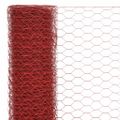 vidaXL Drôtené pletivo, oceľ potiahnutá PVC 25x1,5 m, červené