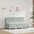 vidaXL Bezrúčková modulárna sofa jednotka 3 ks Svetlosivá Zamat
