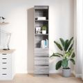 vidaXL Highboard Grey Sonoma 37,5x35x180 cm Engineered Wood