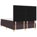 vidaXL LED box s pružinami Tmavohnedá 140 x 190 cm látka