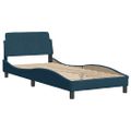 vidaXL Posteľ s matracom Dover modrý 80x200 cm zamat