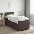 vidaXL Posteľ boxspring s matracom Tmavohnedá 100 x 200 cm Látka
