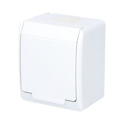 GALATEA IP44 Zásuvka 2P+PE (biela)