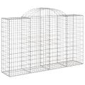vidaXL Oblúkové gabionové koše 10 ks 200x50x120/140 cm pozink. železo