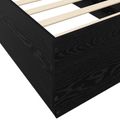 vidaXL Posteľový rám s LED Čierny dub 80 x 200 cm Kompozitné drevo