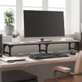 vidaXL Stojan na monitor sivý sonoma 105x23x15,5 cm kompozitné drevo