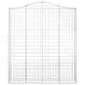 vidaXL Oblúkový gabionový kôš 3 ks 200x30x220/240cm pozinkované železo