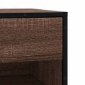 vidaXL Lavica na topánky hnedý dub 60x40x53,5 cm kompozitné drevo+kov
