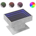 vidaXL Konferenčný stolík s LED betónový 70x50x45 cm kompozitné drevo