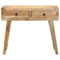 vidaXL Konzolový stolík 90x32x75 cm Masívne drevo hrubé mango