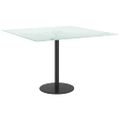 vidaXL Stolová doska, biela 60x60cm 6mm tvrdené sklo, mramorový dizajn